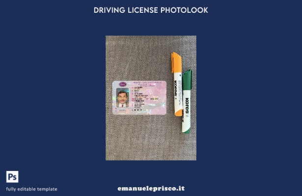 stile verificato patente di guida russa presente modello frontale photolook